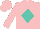 Silk - Pink, turquoise diamond