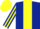 Silk - Dark Blue, Yellow stripe, striped sleeves, Yellow cap