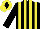 Silk - Black & yellow stripes, black sleeves, yellow cap, black diamond