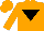 Silk - Orange body, black inverted triangle, orange arms, orange cap