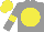 Silk - Grey body, yellow disc, grey arms, yellow armlets, yellow cap