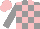 Silk - Grey, pink checked, grey sleeves, pink cap