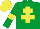 Silk - Emerald green, yellow cross of lorraine, yellow armlets, yellow cap