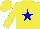 Silk - Yellow, blue star, yellow cap