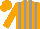 Silk - orange, grey stripes