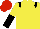 Silk - Yellow, black epaulets, yellow and black halved sleeves, red cap