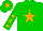 Silk - Big-green body, orange star, big-green arms, orange stars, big-green cap, orange star