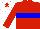 Silk - Red body, big-blue hoop, red arms, white cap, red star