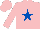 Silk - Pink, royal blue star
