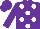 Silk - Purple, white dots,