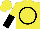Silk - Yellow, black circle, yellow and black halved sleeves