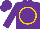 Silk - Purple, gold circled 'fossie'