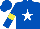 Silk - Royal blue, white star, royal blue sleeves, yellow armlets and star on royal blue cap