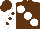 Silk - Brown, large white spots, brown dots on white sleeves