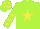 Silk - Lime green, yellow star, yellow stars on sleeves and cap