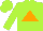 Silk - Lime, orange triangle, lime cap