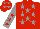 Silk - Red, grey stars, grey sleeves, red stars, red cap, grey stars