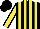 Silk - Black & yellow stripes, yellow sleeves, black seams, black cap