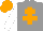Silk - Grey, orange cross of lorraine, white sleeves, orange cap