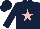 Silk - Dark blue body, pink star, dark blue arms, dark blue cap