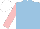 Silk - Light blue, pink sleeves, white cap