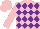 Silk - Pink, purple diamonds, pink sleeves, pink cap