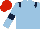 Silk - light blue, dark blue epaulets and armlets, red cap