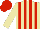 Silk - Beige, red stripes, beige sleeves, red cap