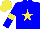 Silk - blue, yellow star, yellow armlets on sleeves, yellow cap