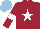 Silk - Maroon, white star and armlets, light blue cap