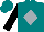 Silk - Teal, silver diamond, black sleeves