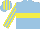 Silk - Light blue, yellow hoop, striped sleeves, striped cap