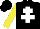 Silk - Black body, white cross of lorraine, yellow arms, black cap