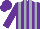 Silk - Purple, silver stripes