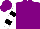 Silk - Royal purple, black bars on white sleeves, royal purple cap