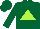 Silk - Dark green, lime triangle