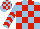 Silk - light blue, red checks,light blue sleeves, red chevrons and checked cap