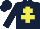 Silk - dark blue, yellow cross of lorraine