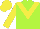Silk - Lime green, yellow chevron, yellow sleeves and cap