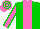 Silk - Green-light body, rose stripe, rose arms, green-light seams, rose cap, green-light hooped