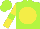 Silk - Lime, yellow disc, lime hoop on yellow sleeves