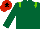 Silk - Dark green, light green epaulets, red cap, black star