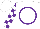 Silk - White, purple circle, purple blocks on sleeves