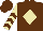Silk - Brown, tan diamond, brown chevrons on tan sleeves, brown cap