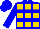 Silk - Blue with gold squares