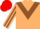 Silk - BEIGE, brown chevron, striped sleeves, red cap
