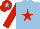 Silk - Light Blue, Red star and sleeves, Red cap, Light Blue star