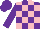 Silk - Purple and pink blocks, purple sleeves