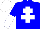 Silk - blue, white cross of lorraINE, HALVED SLEEVES, WHITE CAP