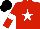 Silk - red, white star, white armlets, black cap